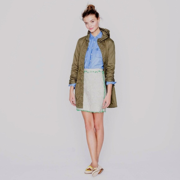 J. CREW Postage Stamp Tweed Skirt, Sz 10 (NWOT) - Picture 1 of 8